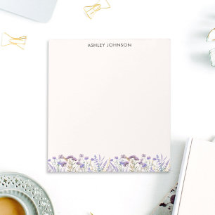 Watercolor Purple Wildflower Meadow Notepad