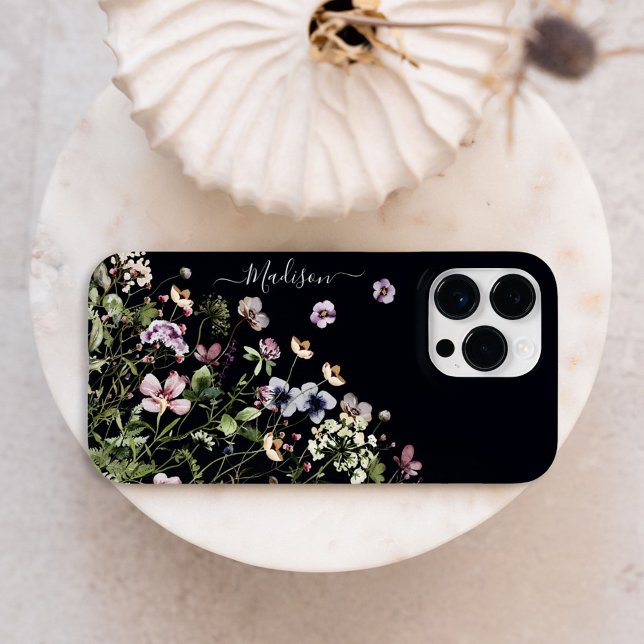 Watercolor Purple Wildflowers Case-Mate iPhone Case (In situ)