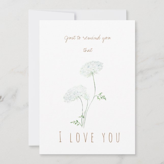 watercolor queen ann's lace greeting card (Front)