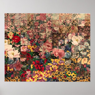 watercolor quilt design poster