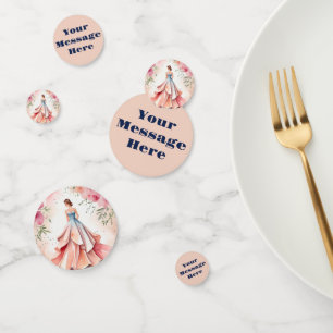 Watercolor Quinceanera Celebration Confetti