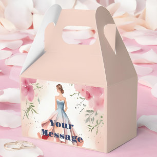 Watercolor Quinceanera Celebration Favour Box