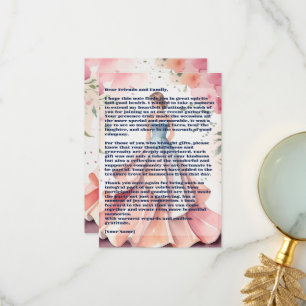 Watercolor Quinceanera Celebration Thank You Card