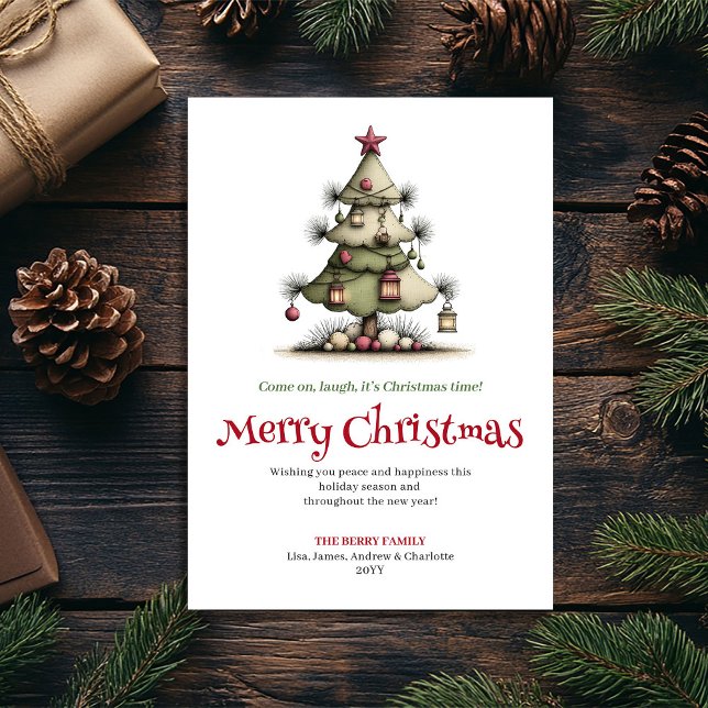 Watercolor quirky Christmas tree greeting card (Watercolor quirky Christmas tree greeting card

)