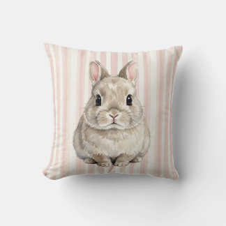Watercolor Rabbit Throw Pillow Zazzle