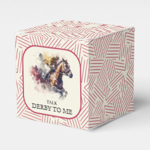 Watercolor Race Horse Derby Favour Box