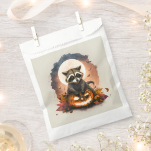 Watercolor Racoon Halloween Favour Bag