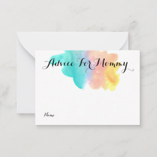 Watercolor rainbow advice for mummy card