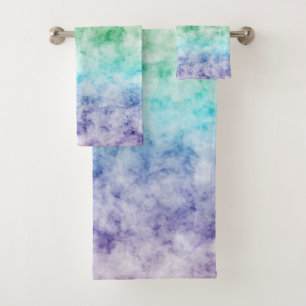 Watercolor Rainbow Bath Towel Set