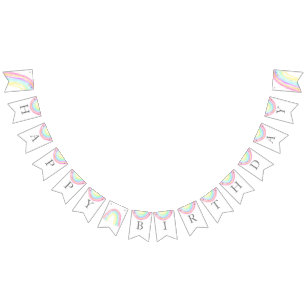 Watercolor Rainbow Birthday Party Bunting
