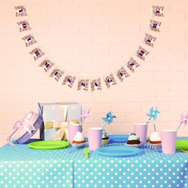 Watercolor Rainbow Bliss Party  Bunting (Creator Uploaded)