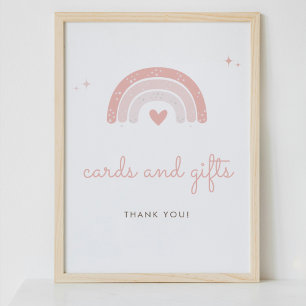 Watercolor Rainbow Cards And Gifts Sign