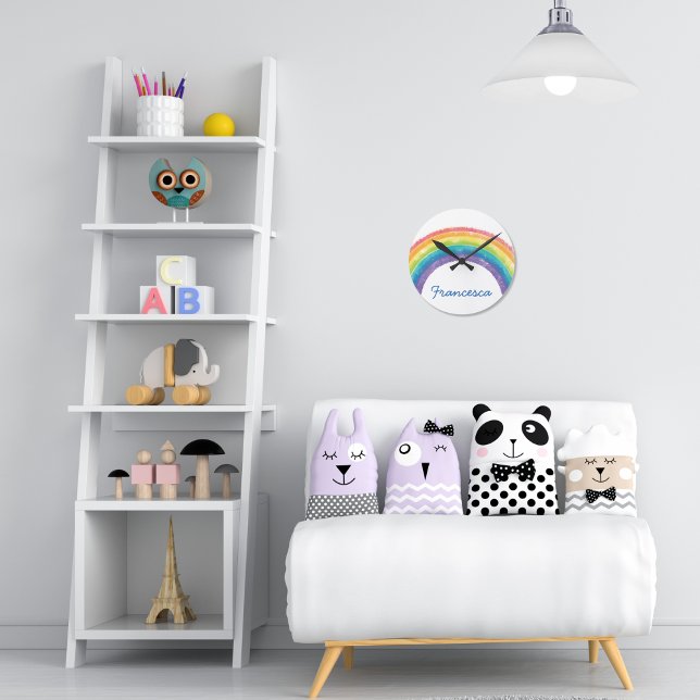 Watercolor Rainbow Clock (Creator Uploaded)