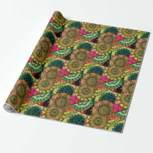Watercolor Rainbow Colour Mandala Wrapping Paper