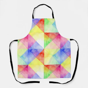 Watercolor Rainbow Diamond Quilt Pattern Apron