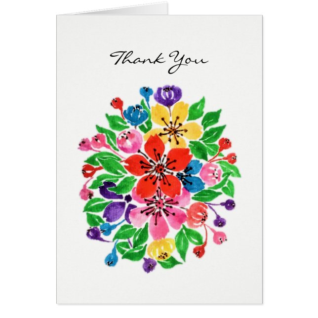 Watercolor Rainbow Flowers (Front)