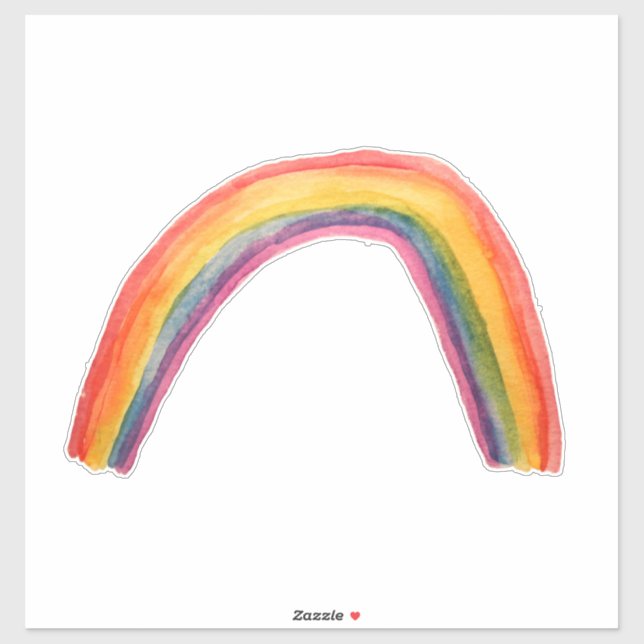 Watercolor Rainbow Fun Colourful Whimsical (Sheet)
