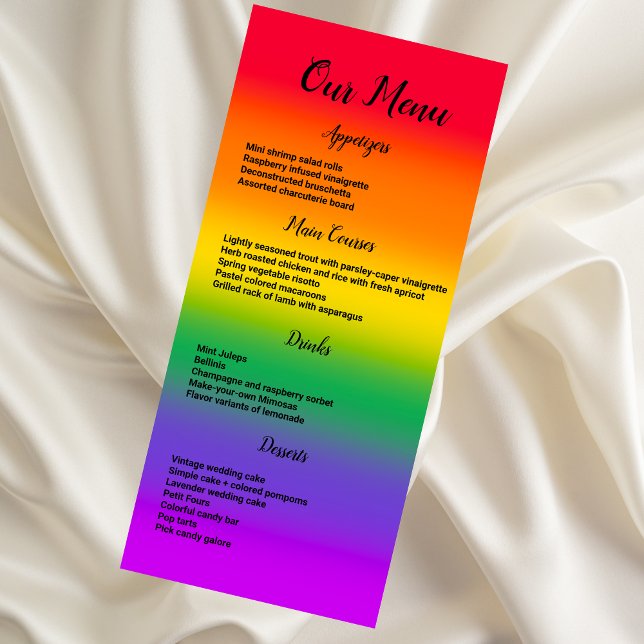 Watercolor Rainbow Gay Pride Menu (Creator Uploaded)