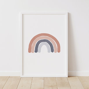 Watercolor Rainbow Gender Neutral Nursery Poster