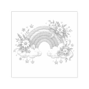 Watercolor Rainbow Gift – Charming Cloud Self-inking Stamp