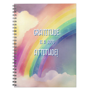 Watercolor Rainbow Gratitude Notebook