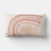 Watercolor Rainbow Lumbar Pillow