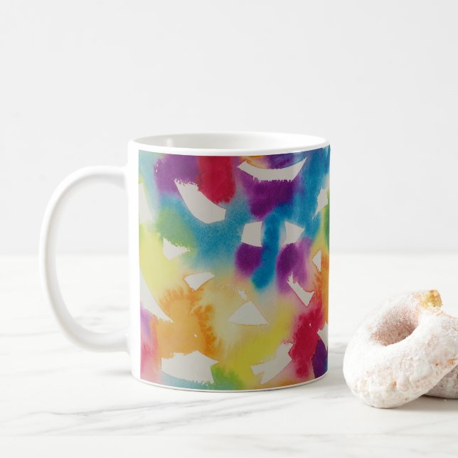 Watercolor Rainbow Mug (With Donut)