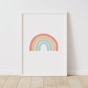 Watercolor Rainbow Nursery Poster