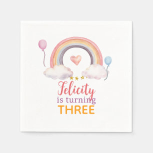 Watercolor Rainbow Party Napkin