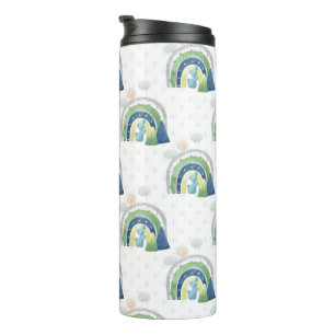 Watercolor Rainbow Pattern Thermal Tumbler