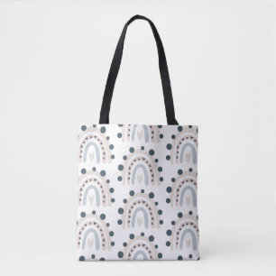 Watercolor Rainbow Pattern Tote Bag