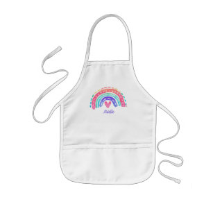Watercolor Rainbow Personalized Kids Apron