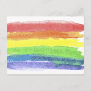 Watercolor Rainbow Postcard