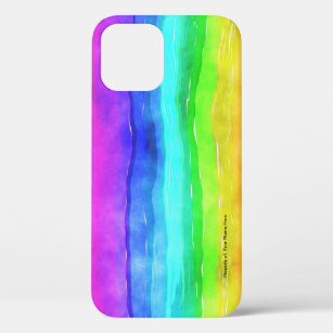 Watercolor Rainbow Pride Personalised Phone Case