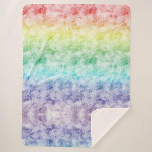 Watercolor Rainbow Sherpa Blanket