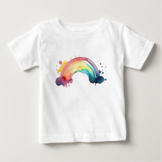Watercolor Rainbow Splash Baby T-Shirt