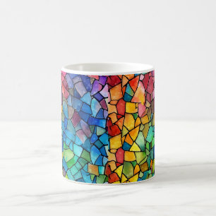 Watercolor Rainbow Stained Glass Coffee Mug