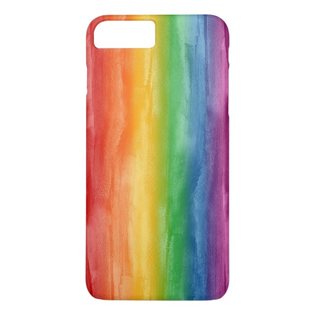 Watercolor Rainbow Stripes Case-Mate iPhone Case (Back)
