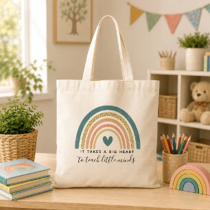 Watercolor Rainbow Teacher Appreciation Tote Bag