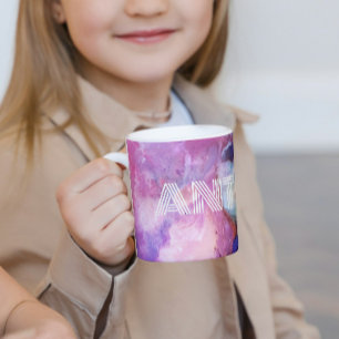 Watercolor Rainbow Whimsical Personalizable Name Coffee Mug