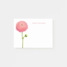 Watercolor Ranunculus Post-It Notes