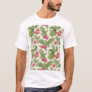 Watercolor Raspberry Seamless Pattern Design T-Shirt