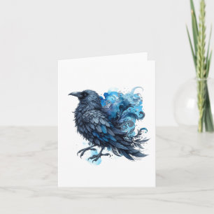 Watercolor Raven Blank Note Card