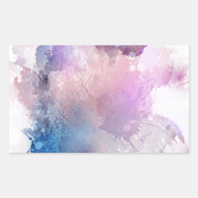 Watercolor Rectangular Sticker (Front)