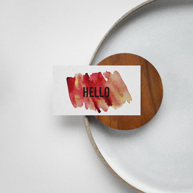 Watercolor Red  and Gold Professional Business Card (Creator Uploaded)