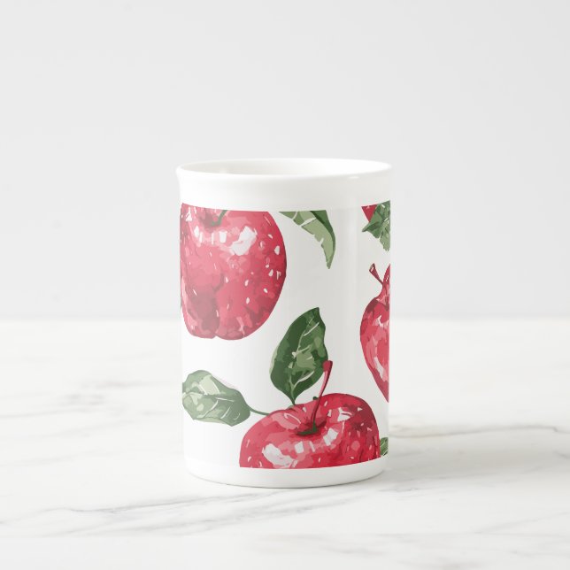 Watercolor Red Apple Coffee Mug (Front)