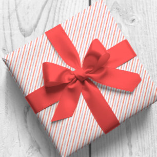 Watercolor Red & Blue Diagonal Stripes Wrapping Paper