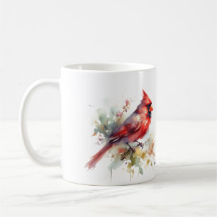 Watercolor Red Cardinal Coffee Mug