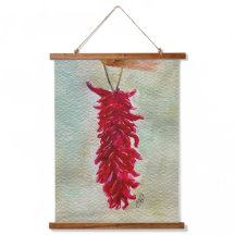 Watercolor Red Chile Ristra New Mexico