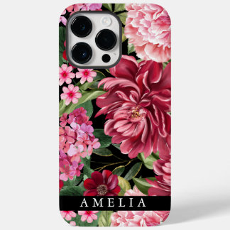 Watercolor red floral botanical greenery Case-Mate iPhone 14 pro max case